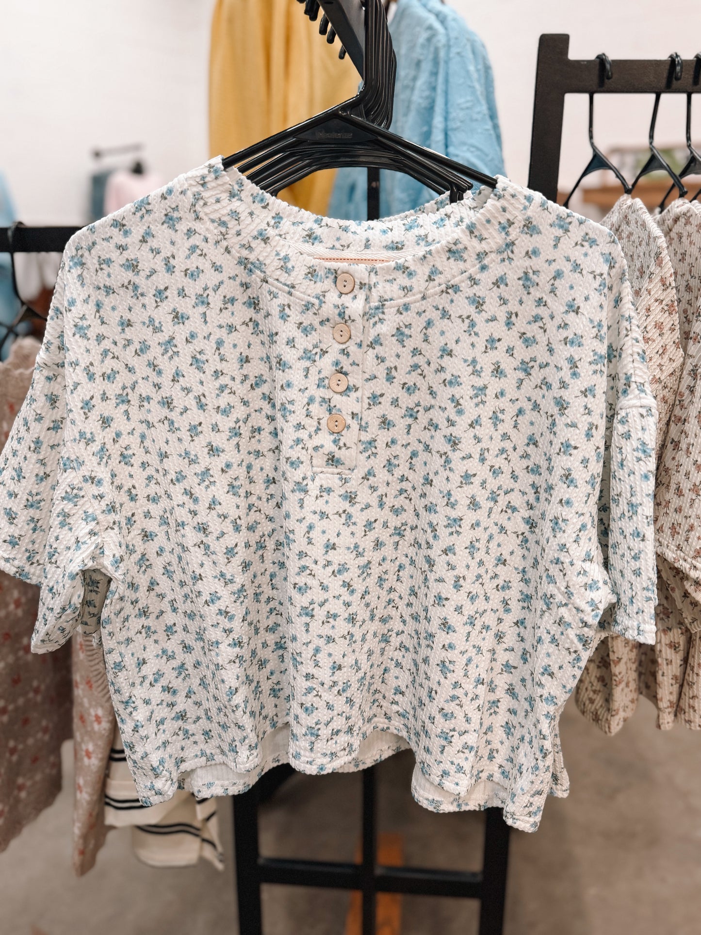 Ribbed Florals Top