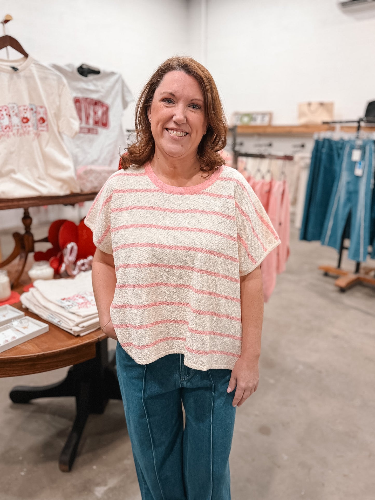 Striped Textured Top