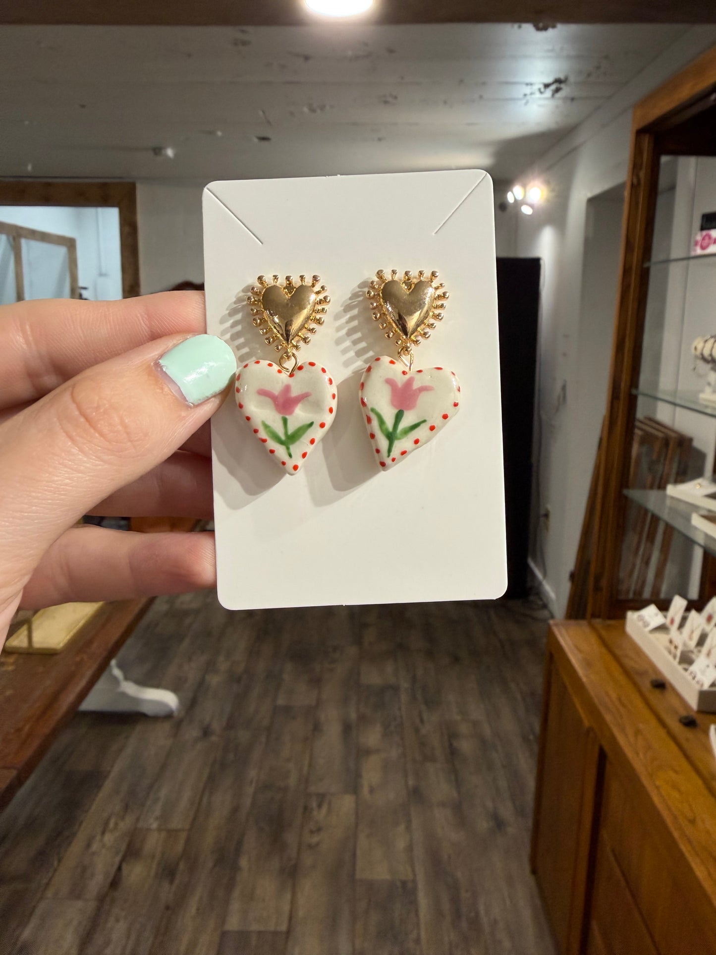 Floral Ceramic Earrings