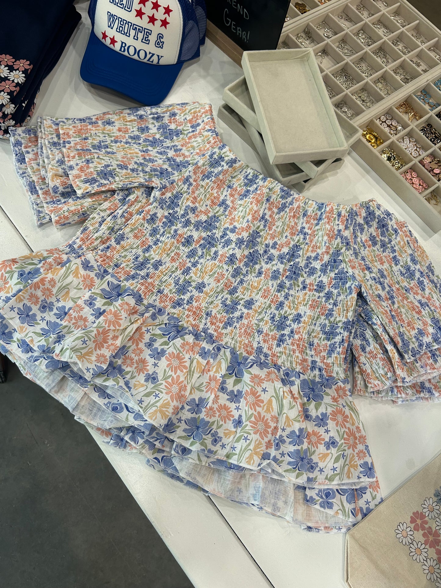 Floral Smocked Top
