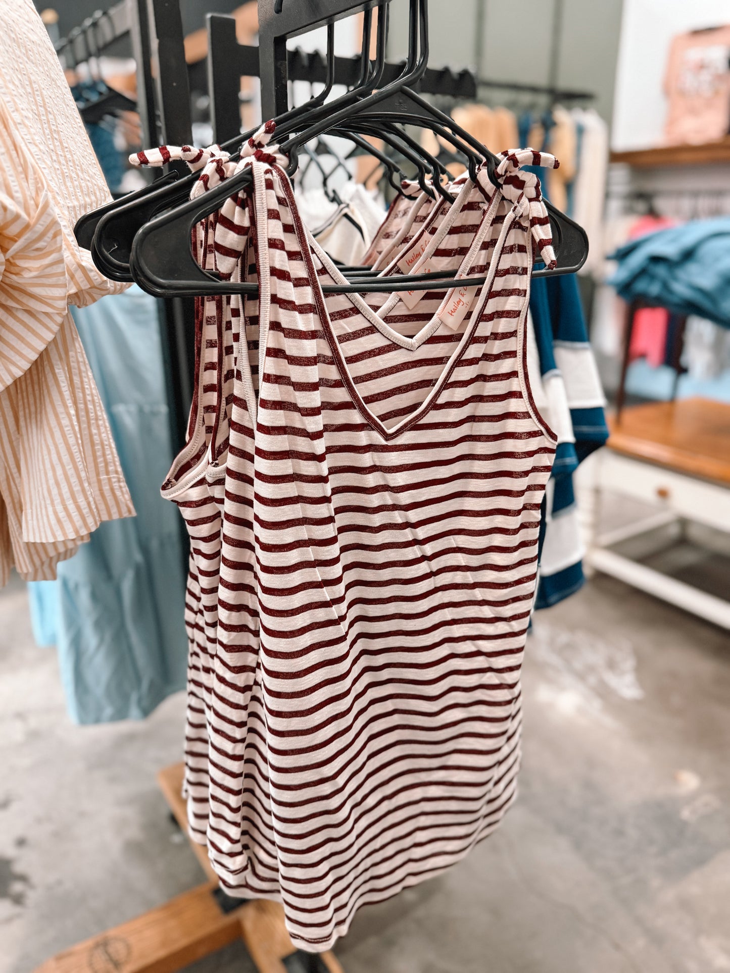 Burgundy Stripe Cami