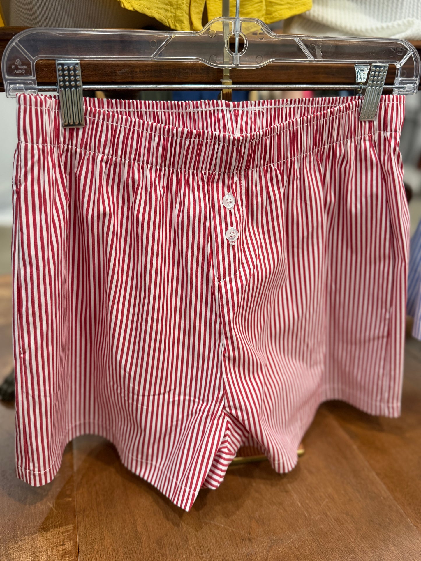 Red Striped Shorts
