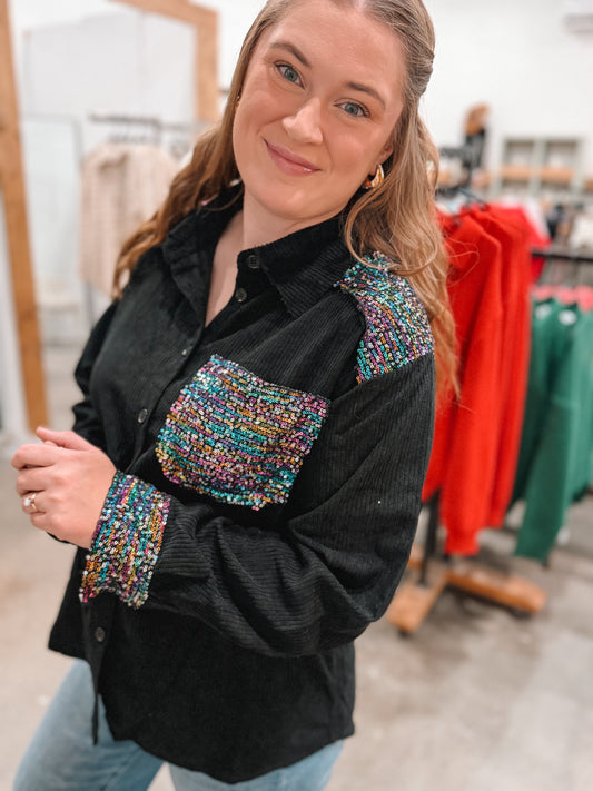 Bling Button Up