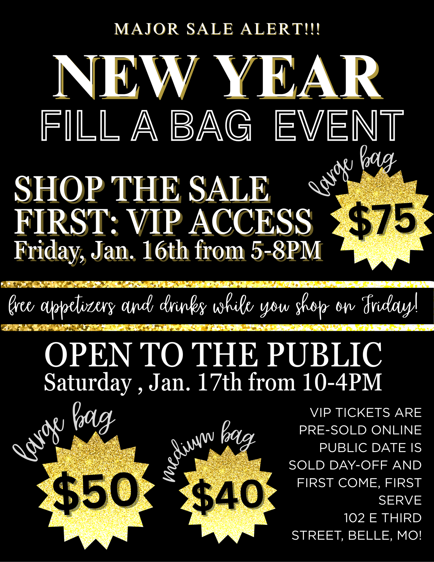 VIP TICKET: Fill-A-Bag