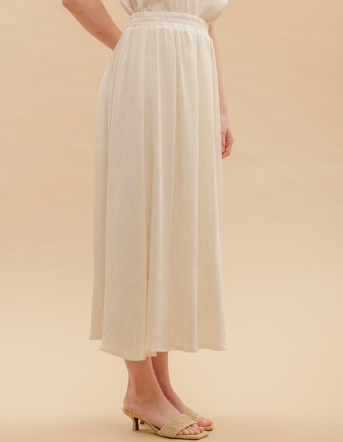 Crinkle Knit Midi Skirt