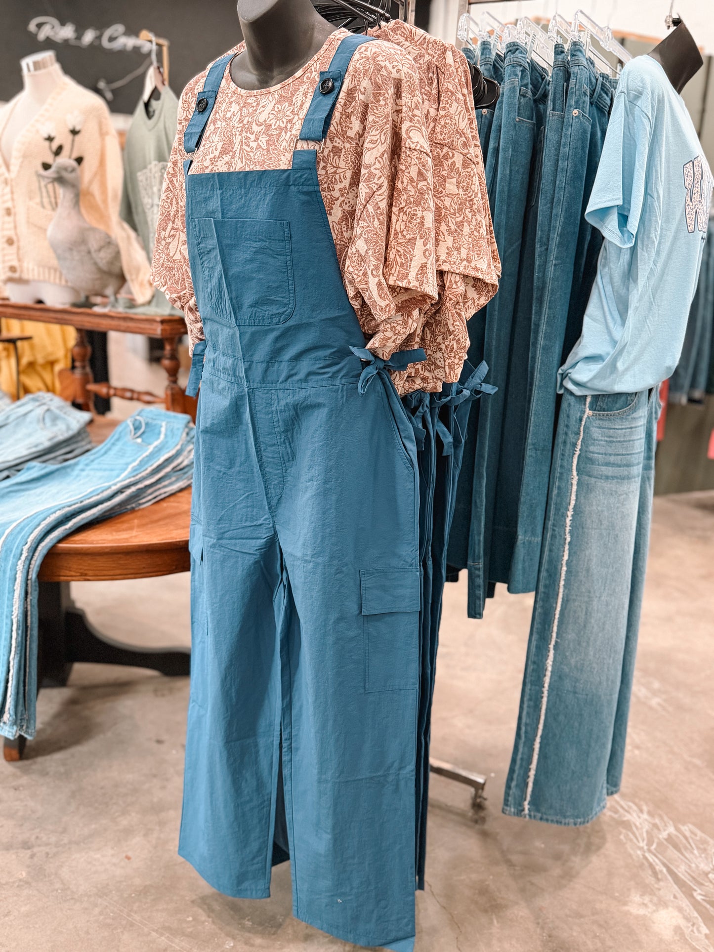 Side-Tie Overalls