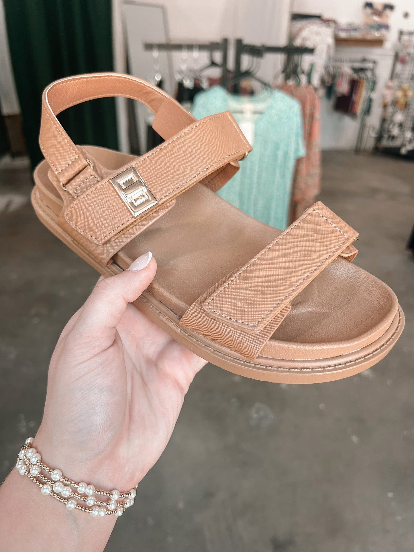 Double Velcro Strap Sandals