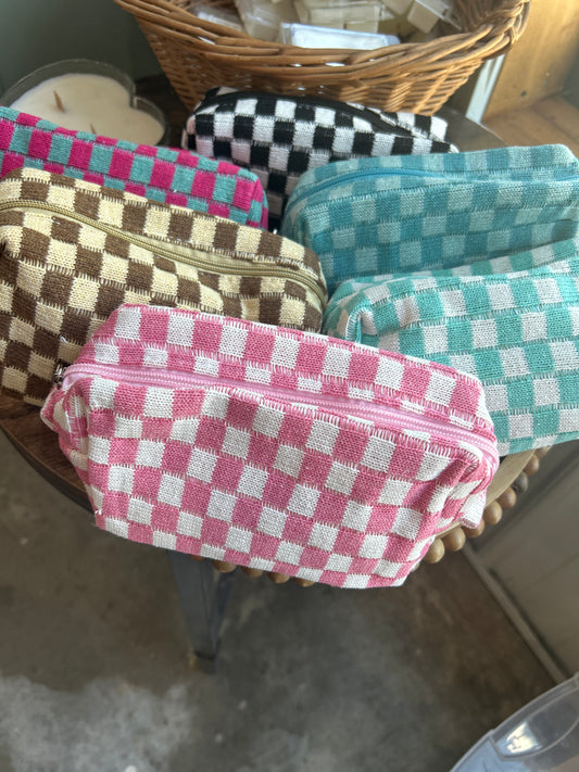 Checkered Zipper Bag