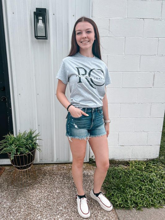 Medium-Wash Denim Shorts