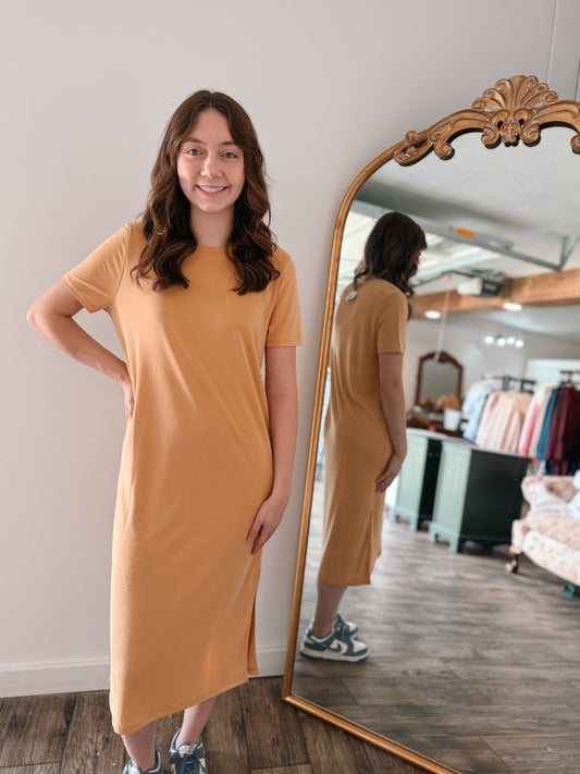 Sunflower Field T-Shirt Dress