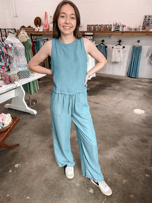 Chambray Pants