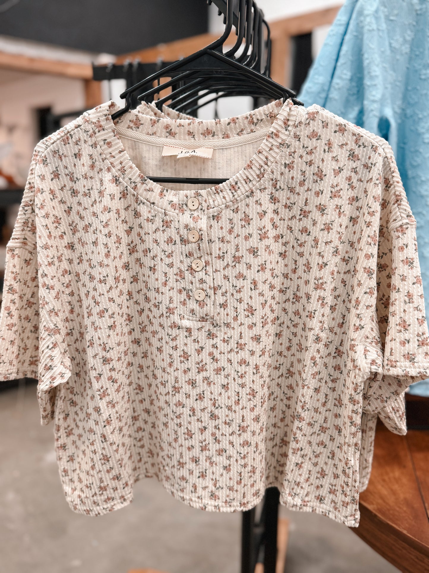 Ribbed Florals Top