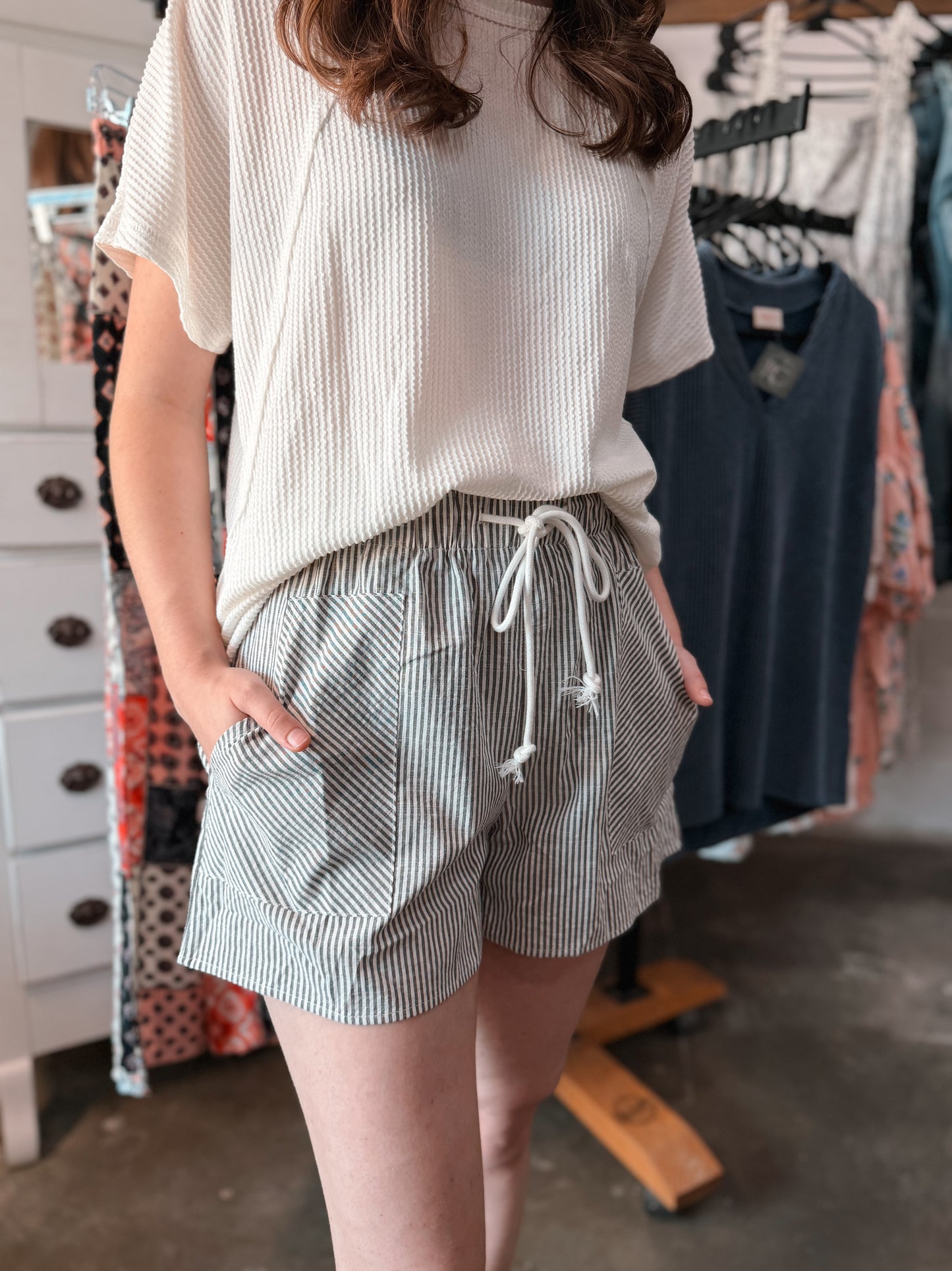 Pinstripe Shorts