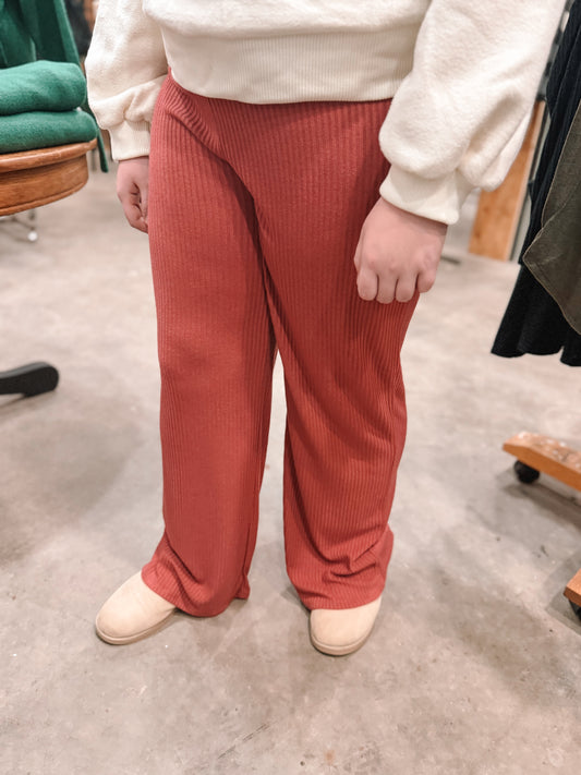 Mauve Waffle Pants