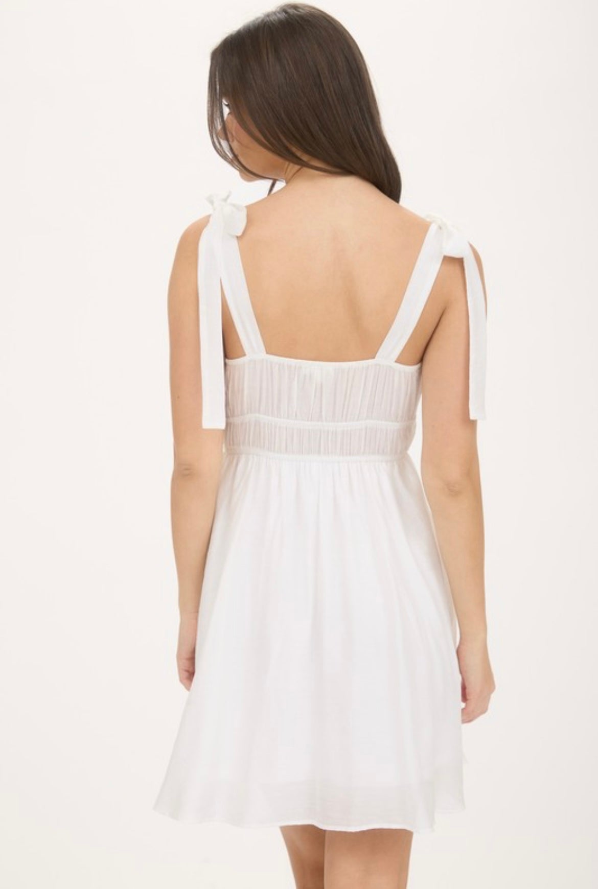 White Dress with Tie Straps