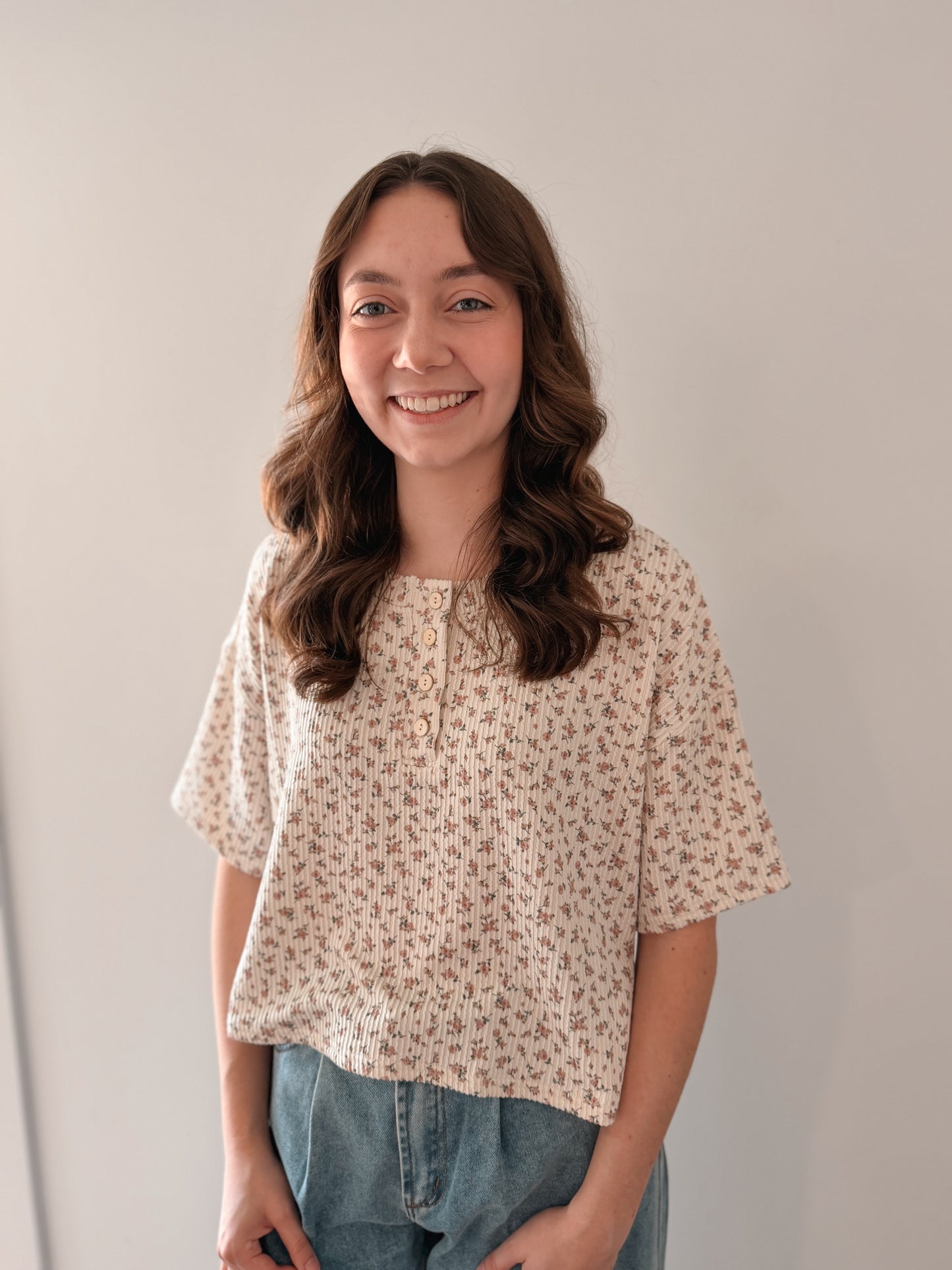 Ribbed Florals Top