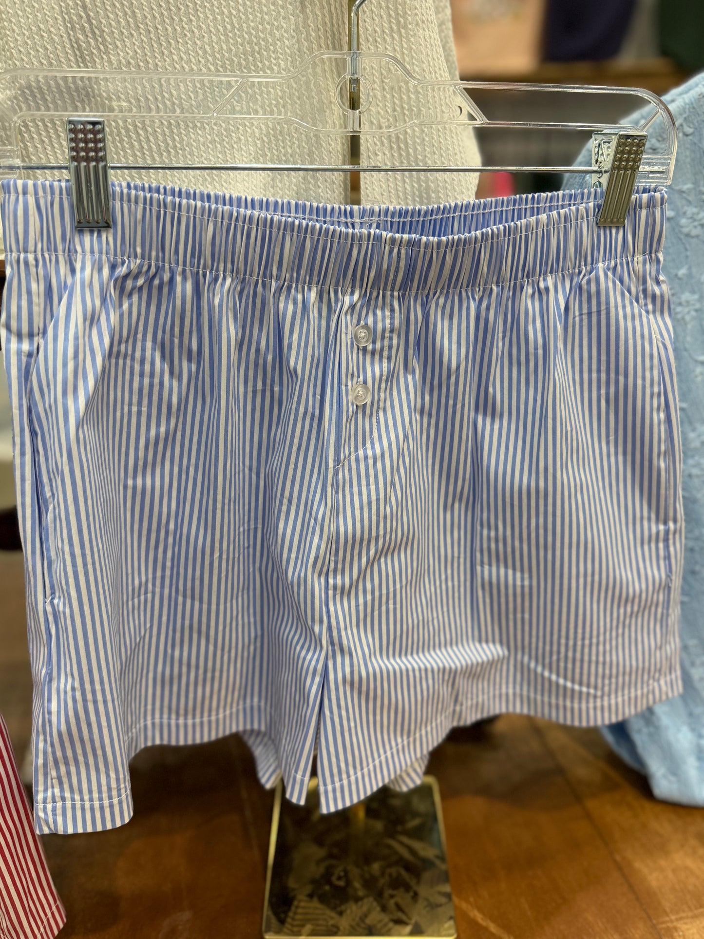 Blue Striped Shorts