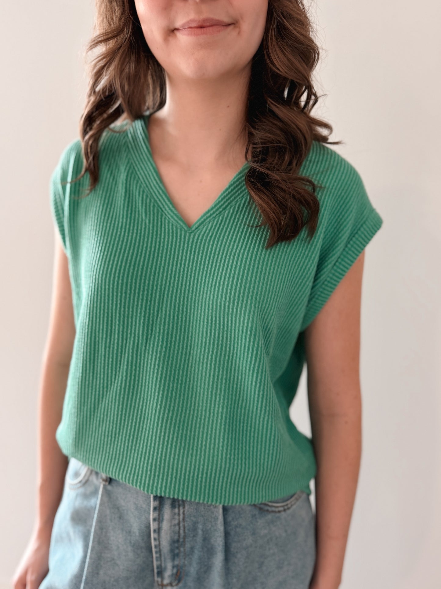 Ribbed Cap Sleeve