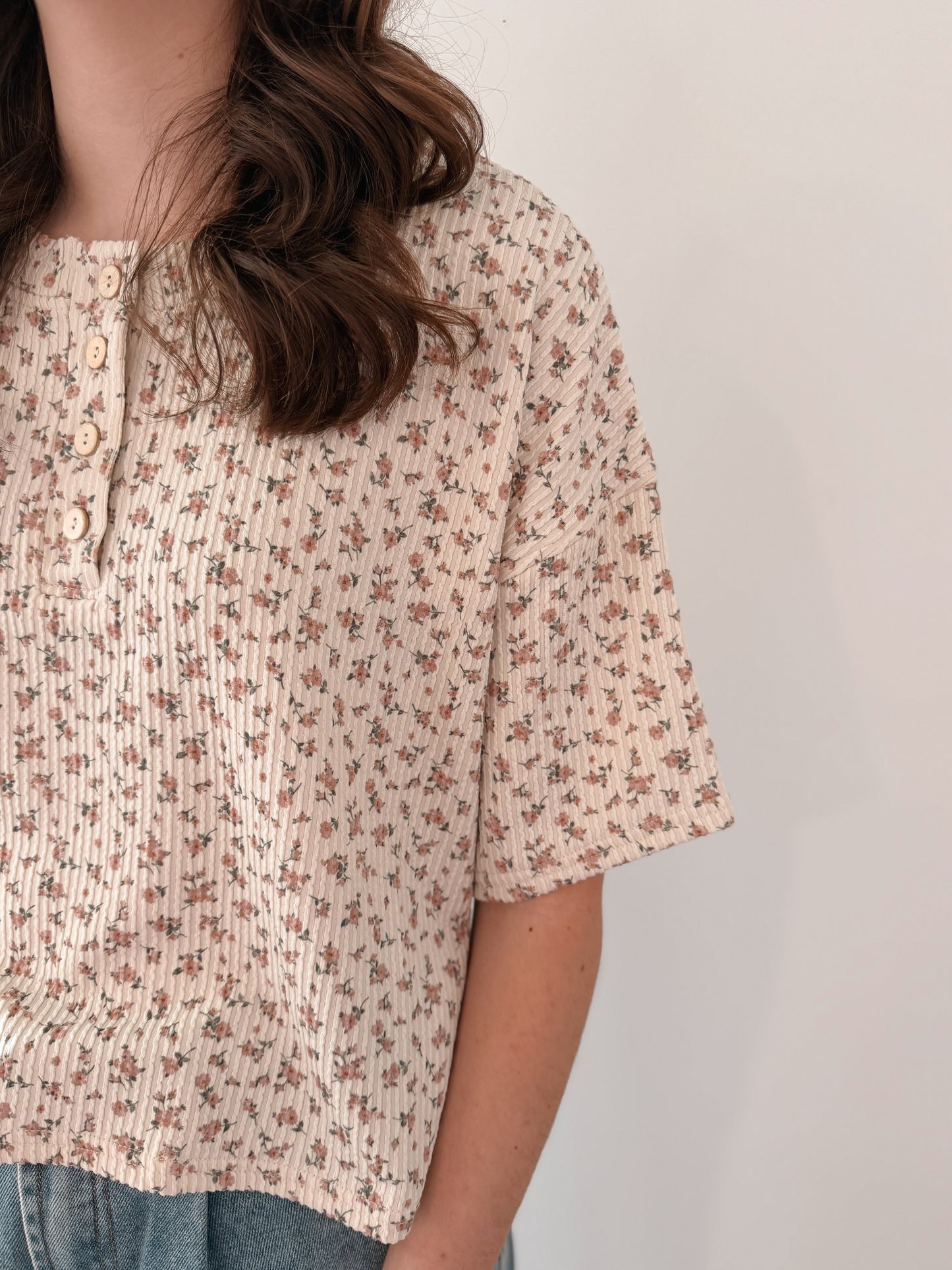 Ribbed Florals Top