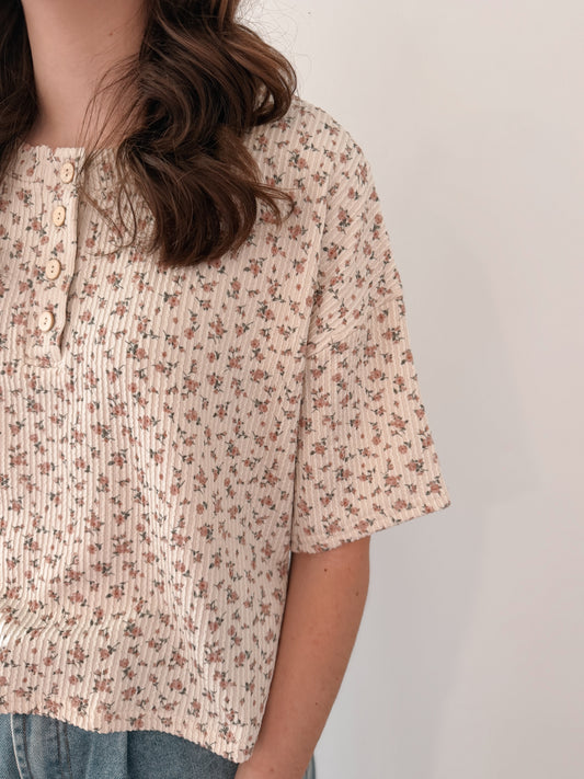Ribbed Florals Top