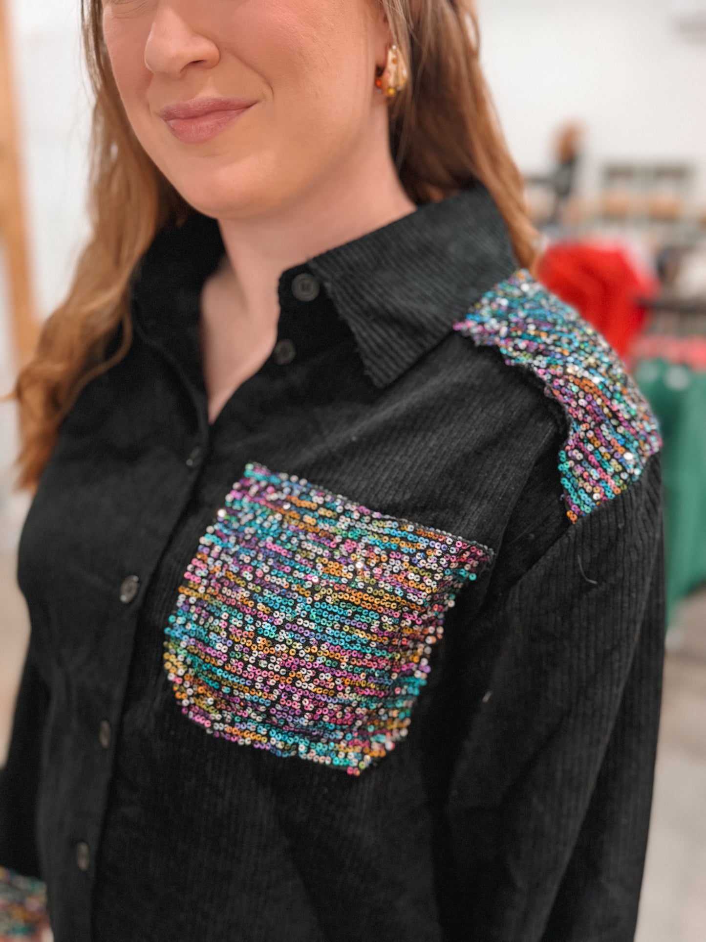 Bling Button Up