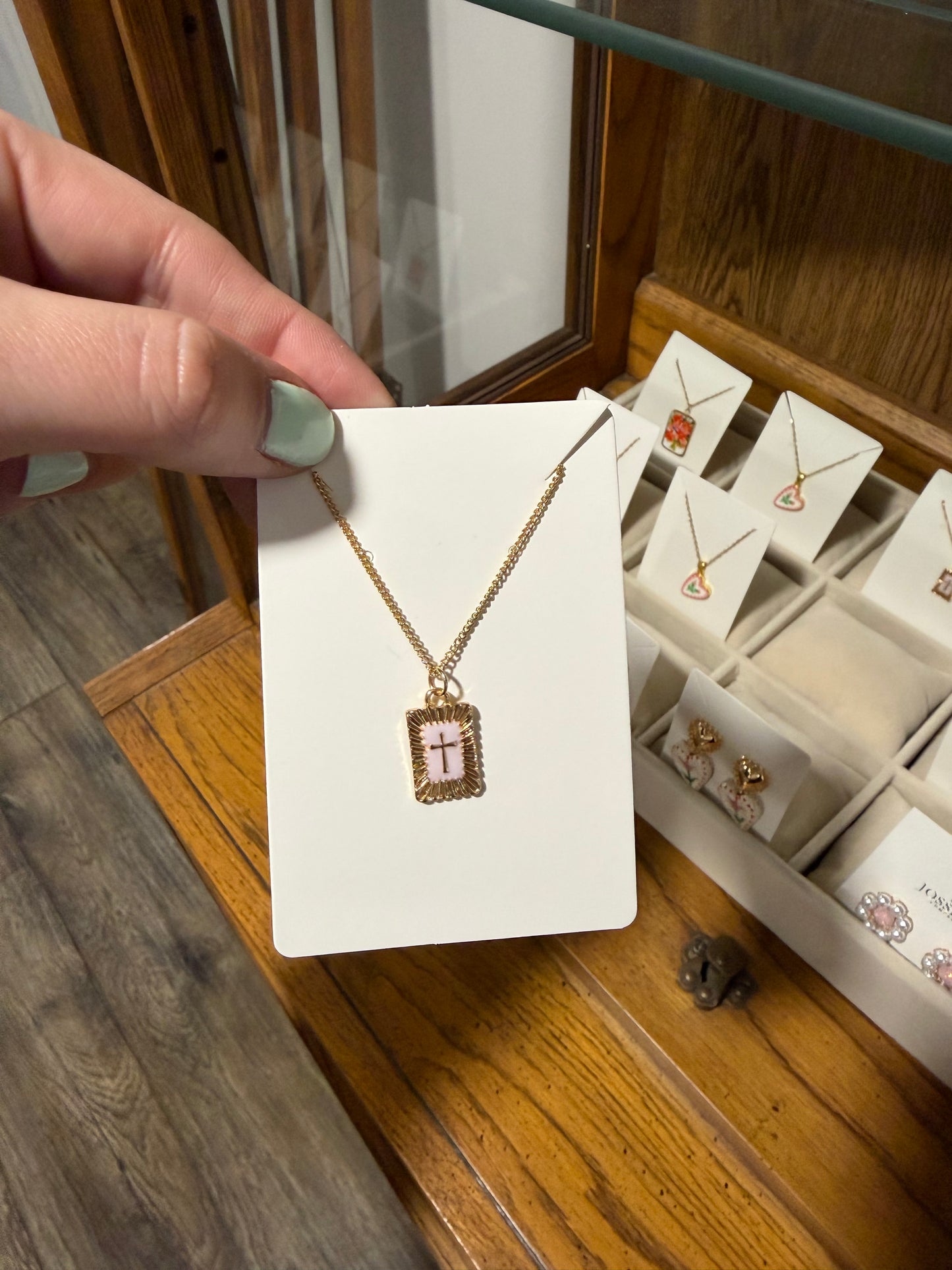 Sunburst Cross Necklace