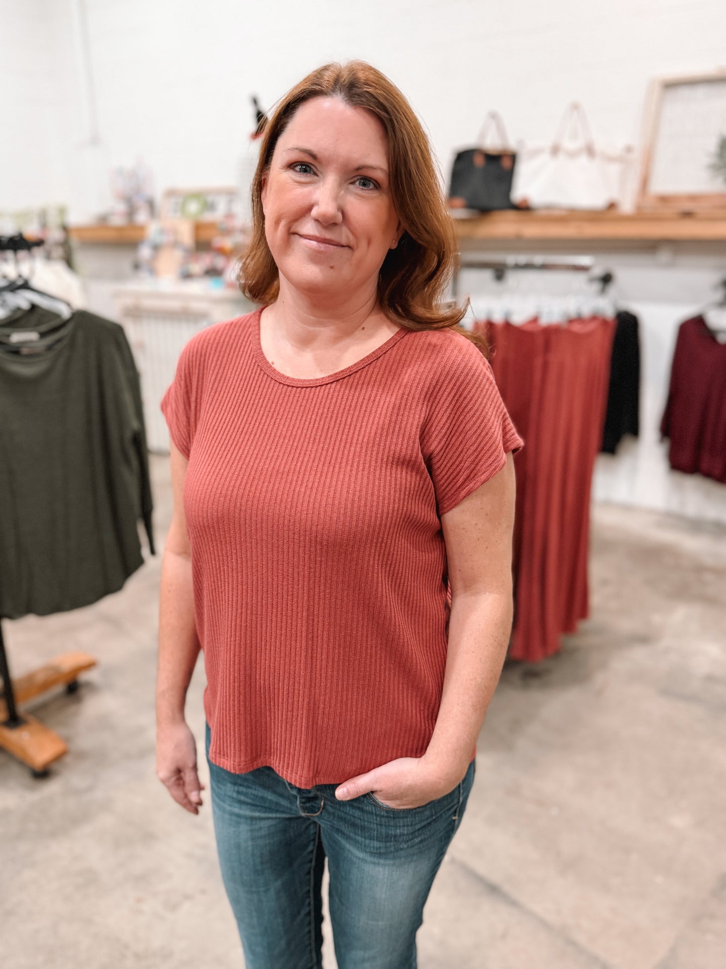 Mauve Waffle Knit