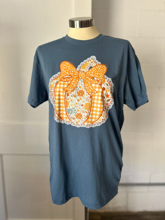 Fabric Print Pumpkin Tee