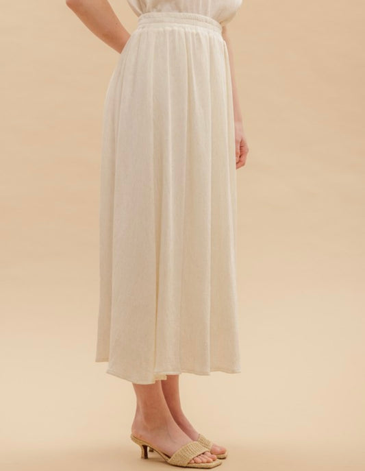 Crinkle Knit Midi Skirt