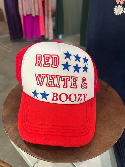 Red, White, & Boozy Hat (Red)