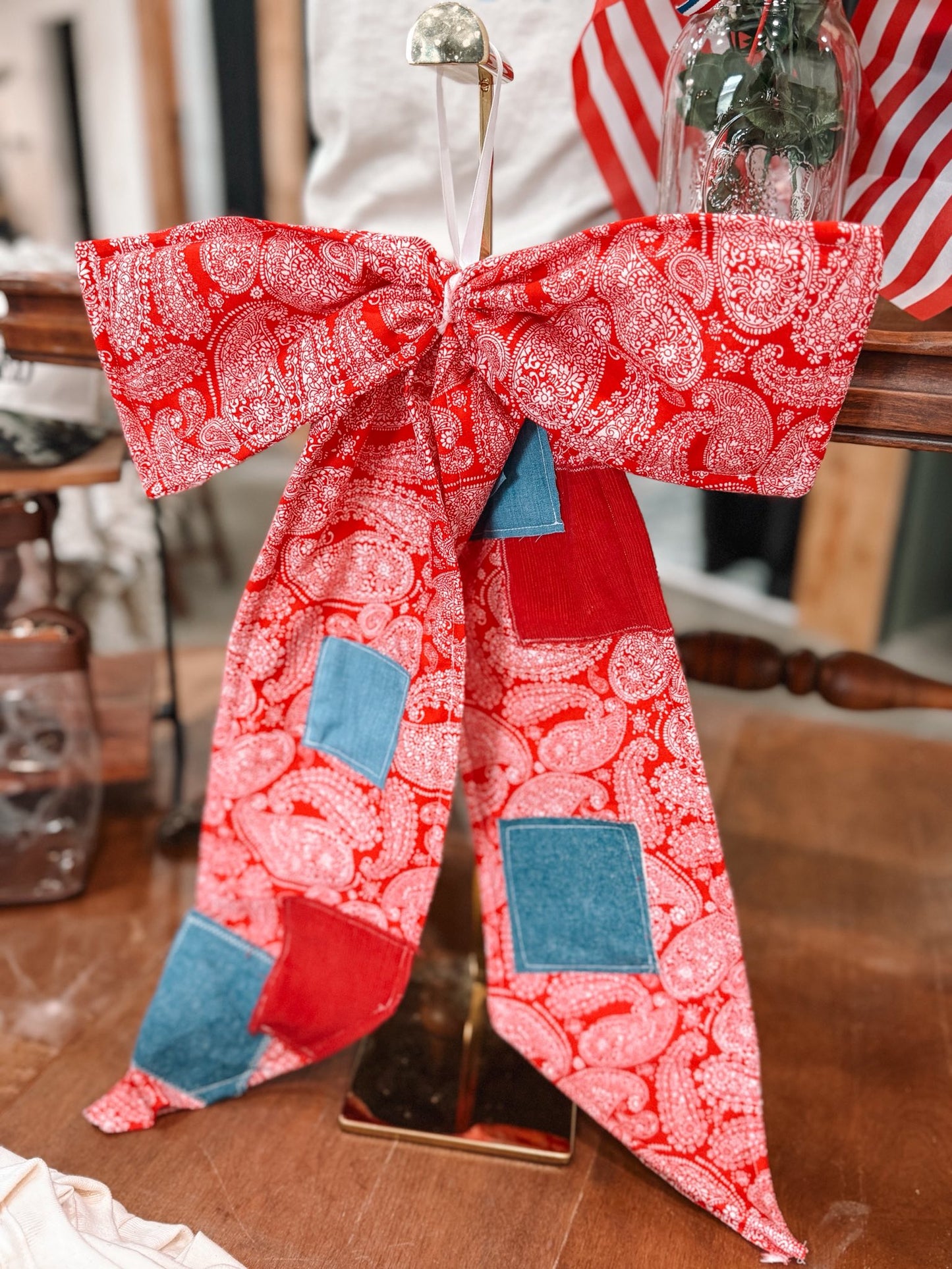 Door Hanger Patchwork Bow